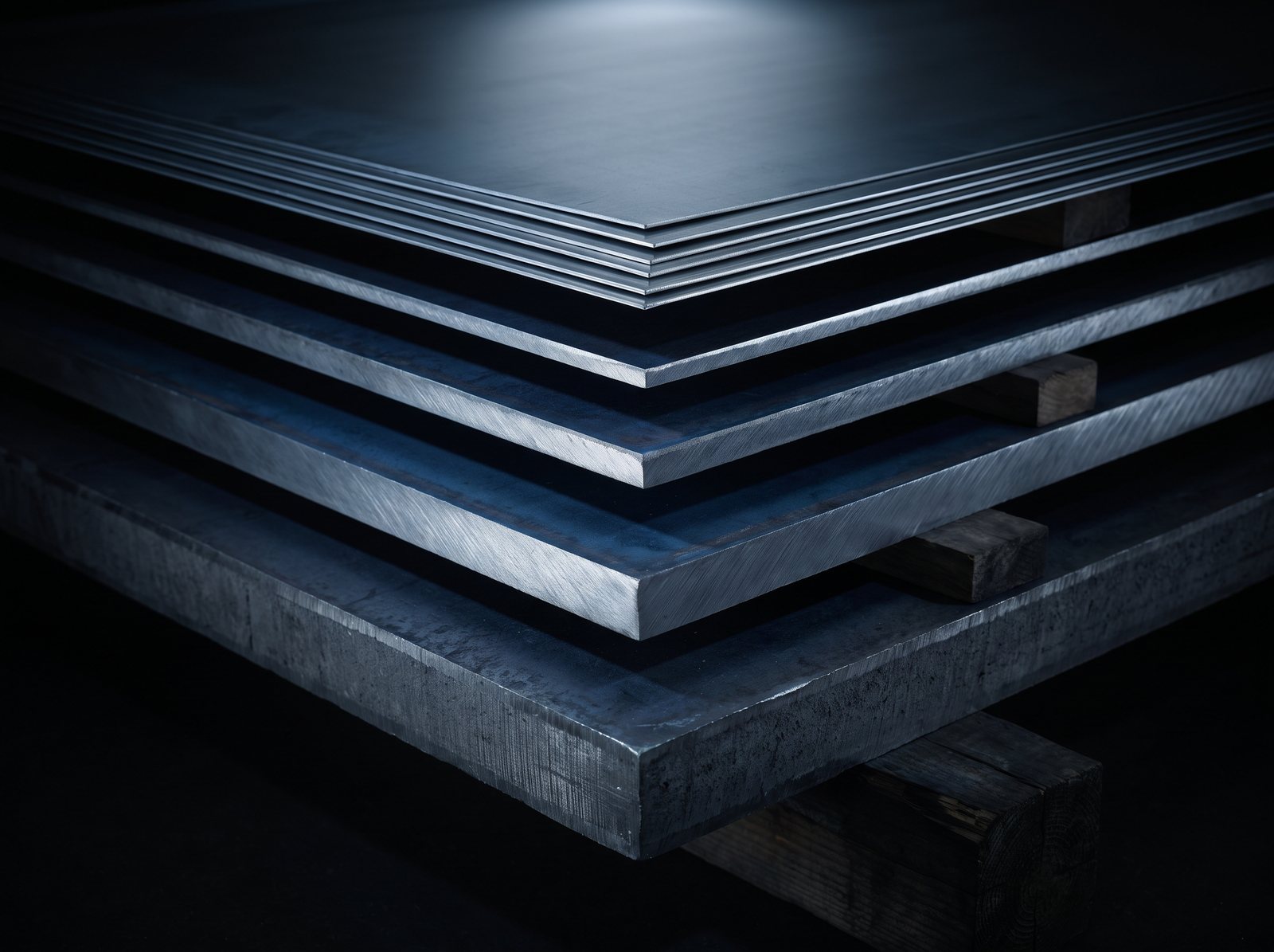 A stack of steel plate and sheet