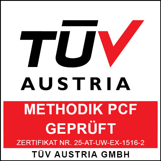 TÜV AUSTRIA · Methodik PCF geprüft