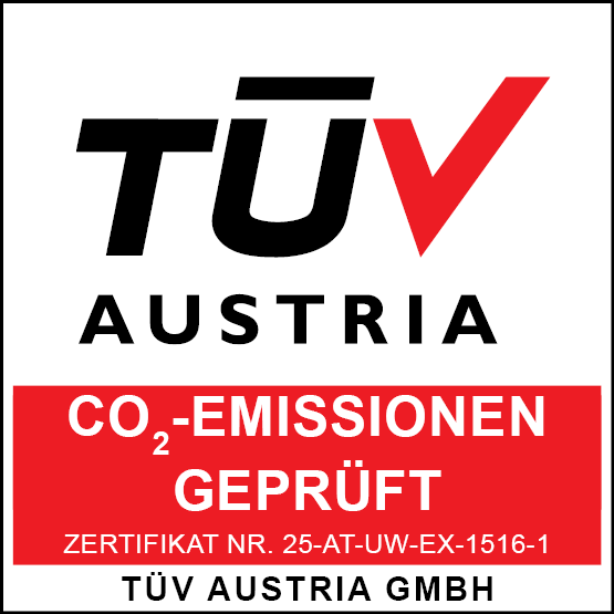 TÜV AUSTRIA · CO₂-Emissionen geprüft